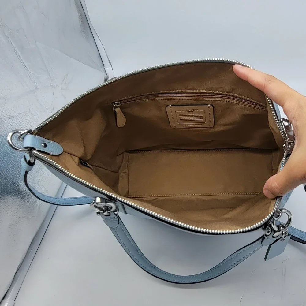 Coach Kacey Satchel C6229 Powder Blue - Picture 6 of 8